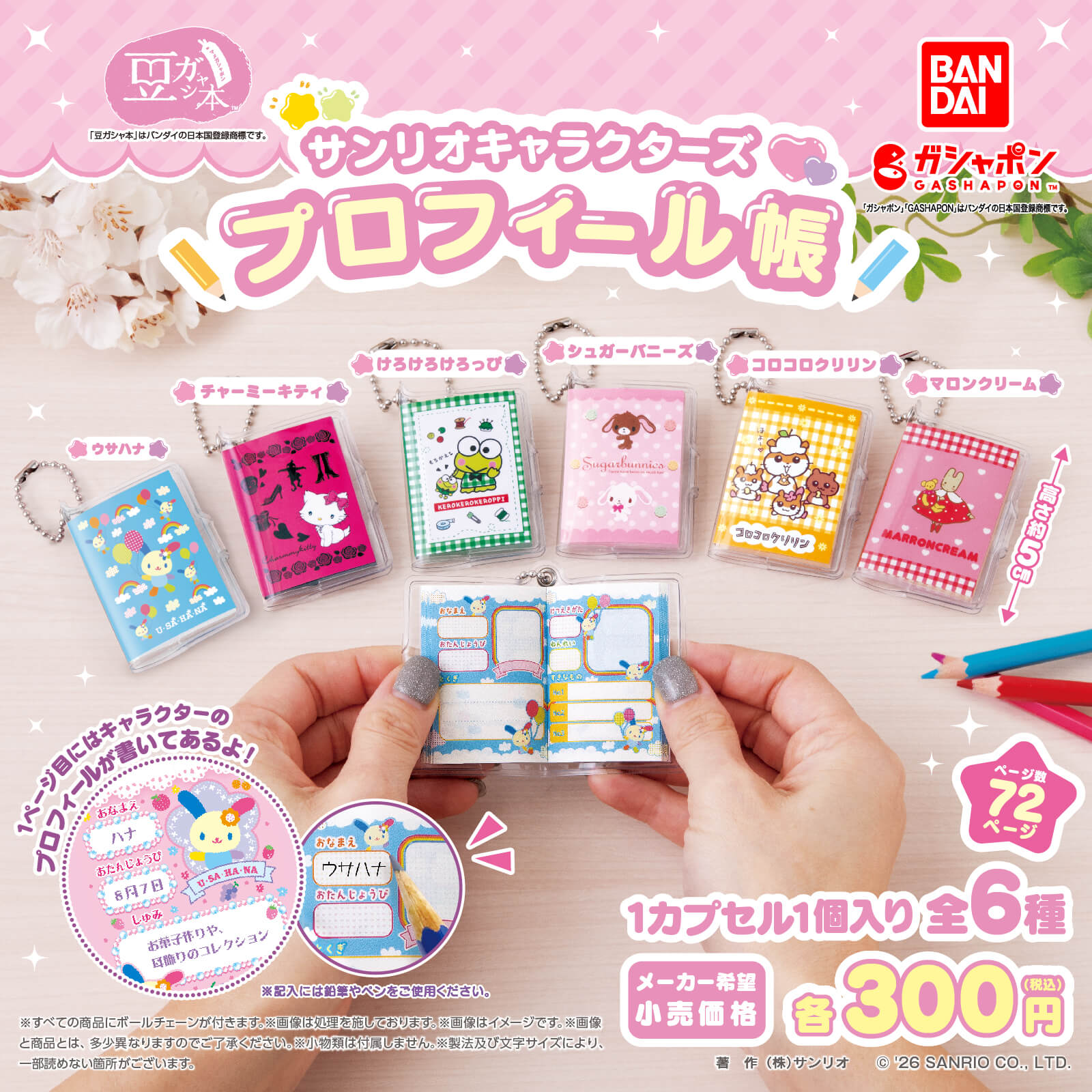 산리오 마메 가샤 책 프로필 다이어리 캡슐 토이 2월 2주부터 순차 발매! detail 2