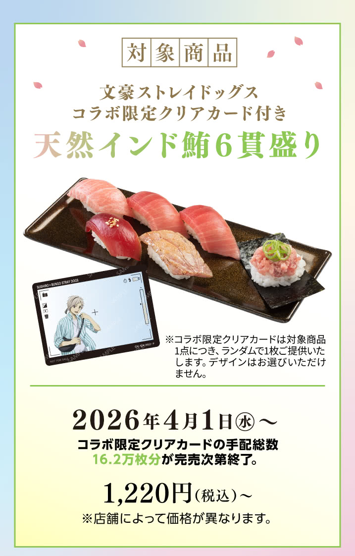 문호 스트레이독스 × 스시로 콜라보 진행 detail 9