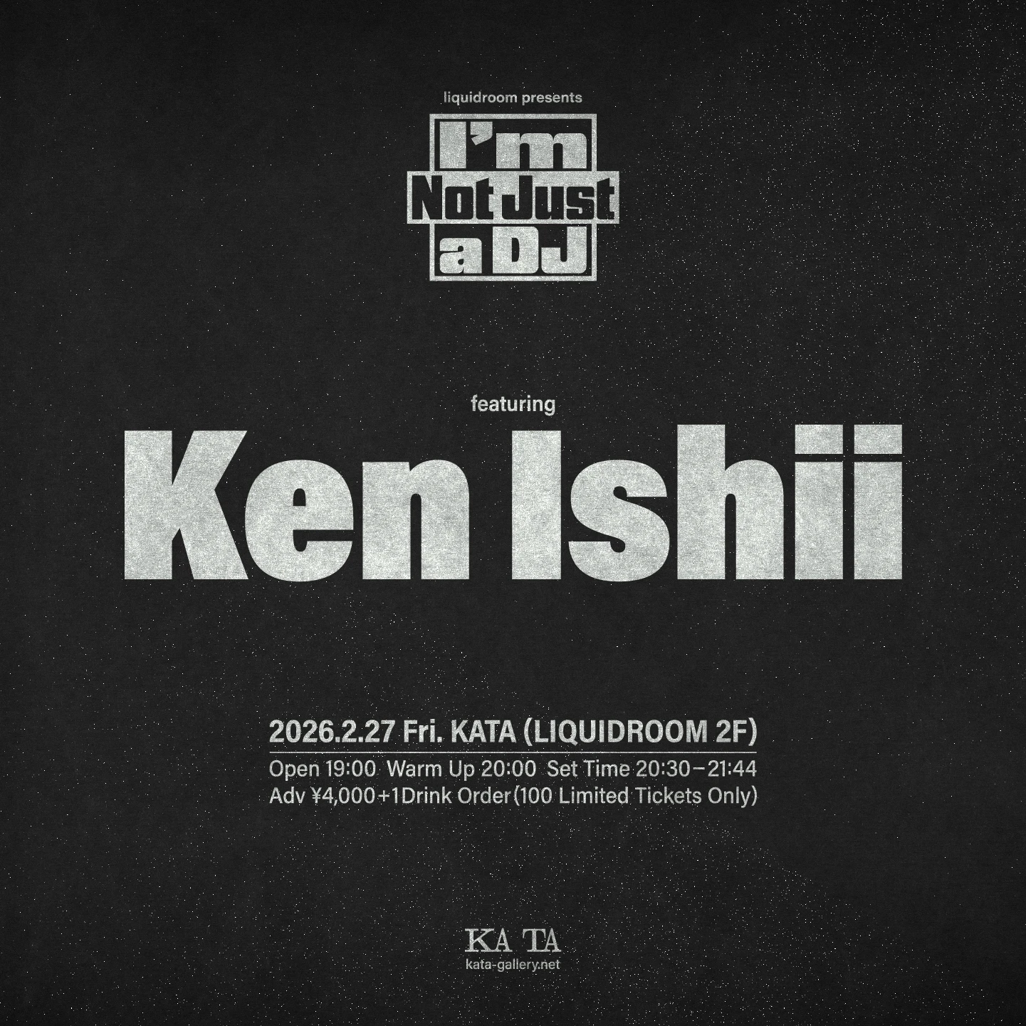 liquidroom presents   I’m Not  Just a  DJ  featuring Ken Ishii
