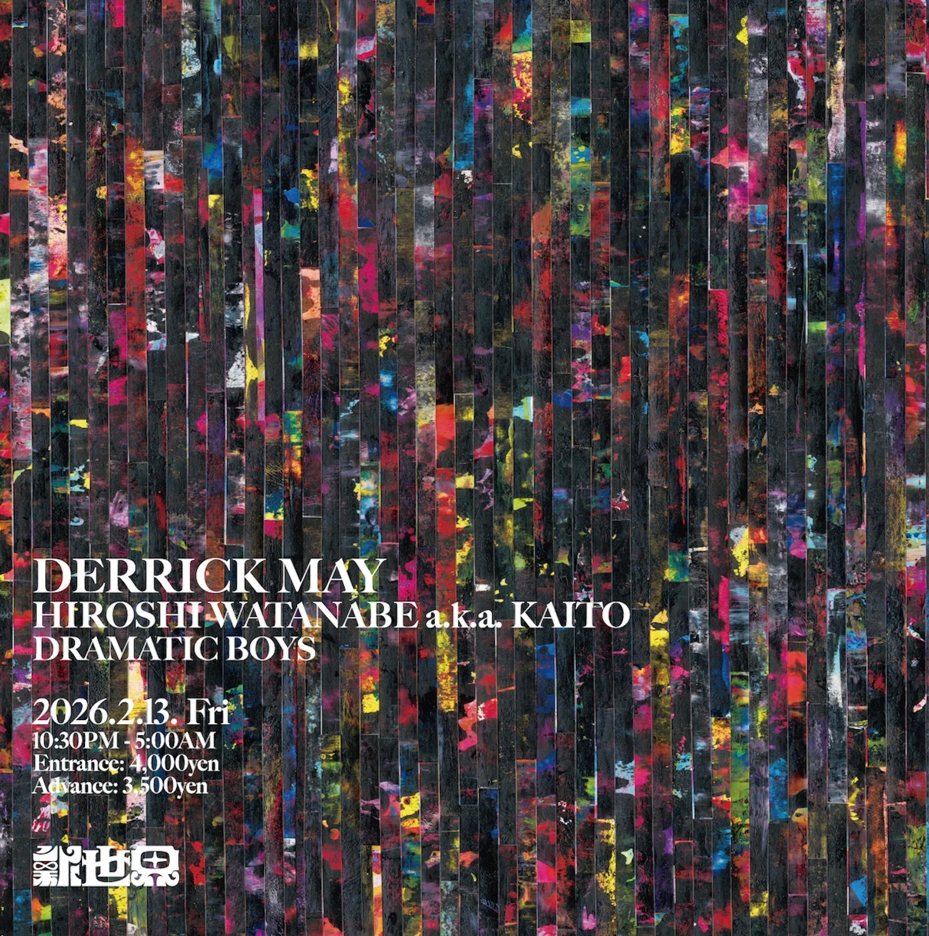 DERRICK MAY, HIROSHI WATANABE a.k.a. Kaito, and DRAMATIC BOYS